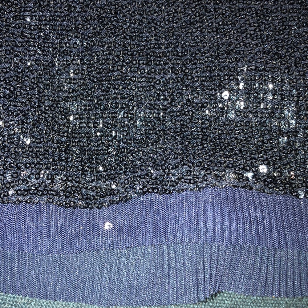 Free People NWT Navy sequin skirt size 4 - Picture 3 of 3